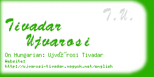 tivadar ujvarosi business card